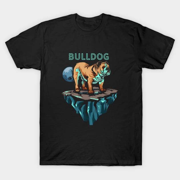 Bulldogs in Space T-Shirt by WearthisWearthat